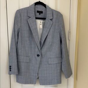 Talbots Blue Checkered Blazer